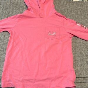 Girls size 5 vineyard vine long sleeve shirt with hood